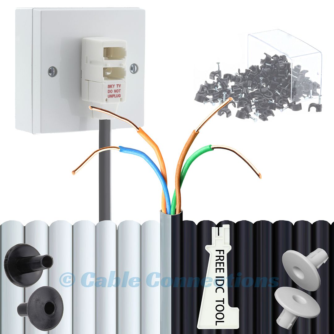 50 BT VIRGIN TELEPHONE CABLE REPAIR SPLICE JOINER 2 WIRE JELLY CRIMPS